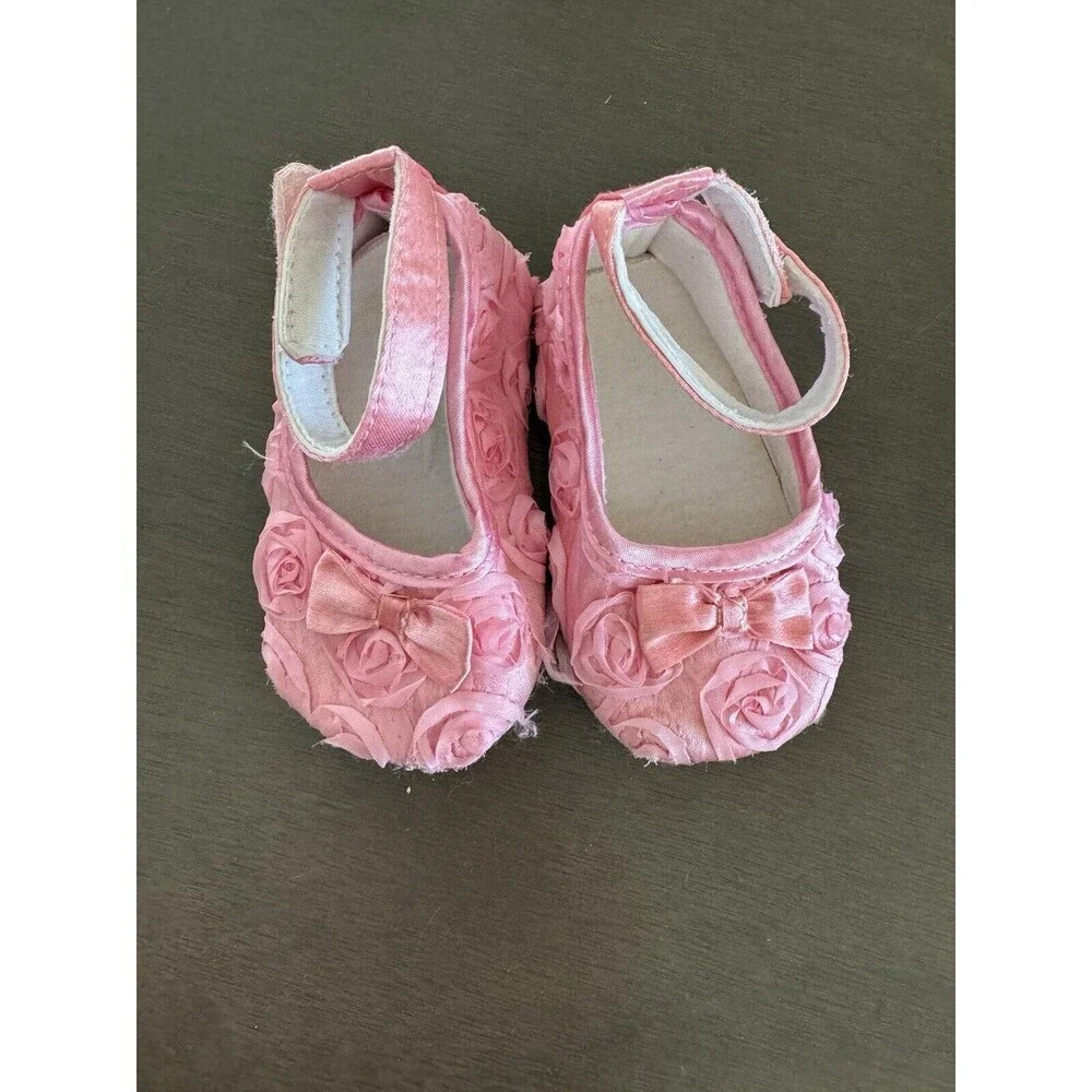 Baby Girl shoes lot Adidas moccasins 1st Christmas hat Koala tights Sz 6-12 M